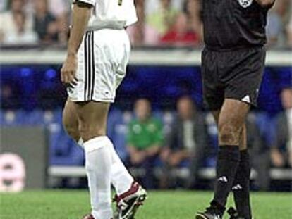 Morientes, durante el partido de ayer en el Bernabéu contra el Betis.