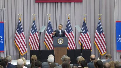 Obama defiende en la Universidad el Acuerdo nuclear con Ir&aacute;n