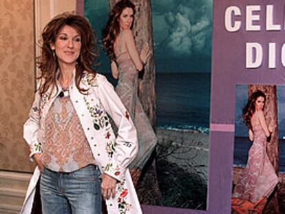 Celine Dion, durante la presentación en Madrid de su disco <b></b><i>A new day has come.</i>