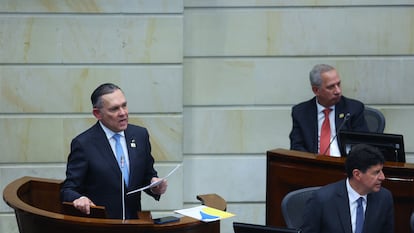 Efraín Cepeda, durante una sesión legislativa, el 20 de julio de 2024.