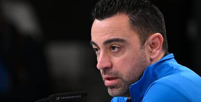 El entrenador del Barcelona, Xavi Hernández.