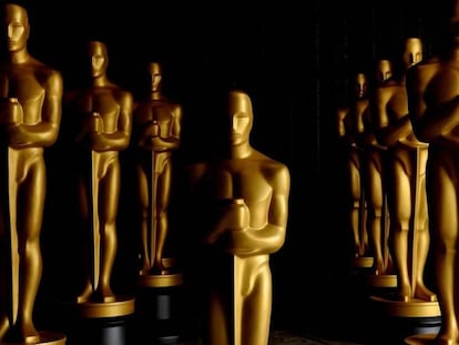 Las estatuillas de los premios Oscar, en una imagen de la Academia de cine de EE UU.