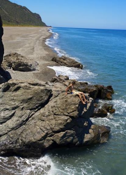 Playa de Targa, en la costa norte de Marruecos.