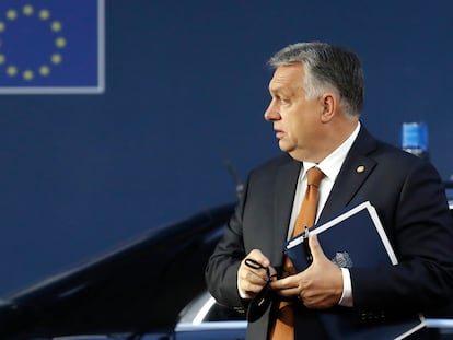 El primer ministro húngaro, Viktor Orbán, a su llegada a una cumbre de la UE en Bruselas el pasado 22 de octubre.