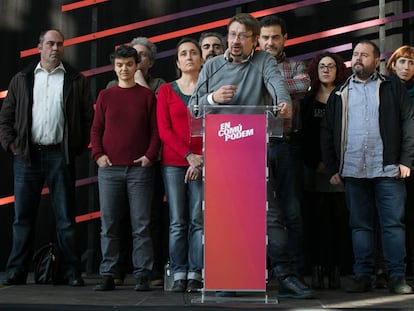 Xavier Dom&egrave;nech, amb la resta de la candidats. 