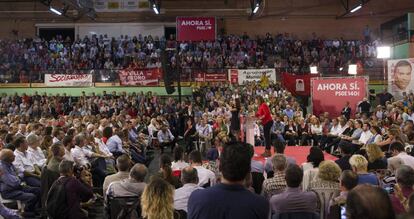 Acto de inicio de campaña en Sevilla del secretario general del PSOE y presidente del Gobierno en funciones, Pedro Sánchez.