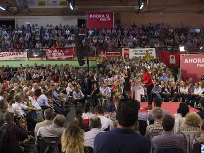 Acto de inicio de campaña en Sevilla del secretario general del PSOE y presidente del Gobierno en funciones, Pedro Sánchez.