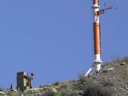 Batería Cúpula de Hierro de Israel en los Altos del Golán, en el límite con Siria.