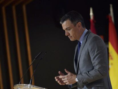 El presidente del Gobierno, Pedro Sánchez, en Fenavin.