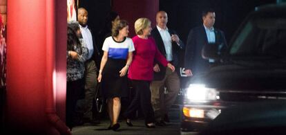 Hillary Clinton, a la salida del concierto de Adele en Miami.