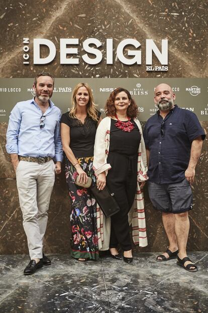 Jerome Le Fouillé y Cristina Remírez de Ganuza, de Disak Studio, Mar Vera de Welcome Design y Emerio Arena de Room Diseño.
