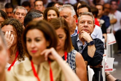 El presidente de Castilla- La Mancha, Emiliano García-Page, en el inicio del Comité Federal del PSOE.