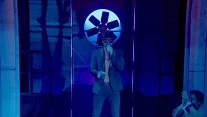 Ricky Merino, en el plató de '¡A cantar!'.