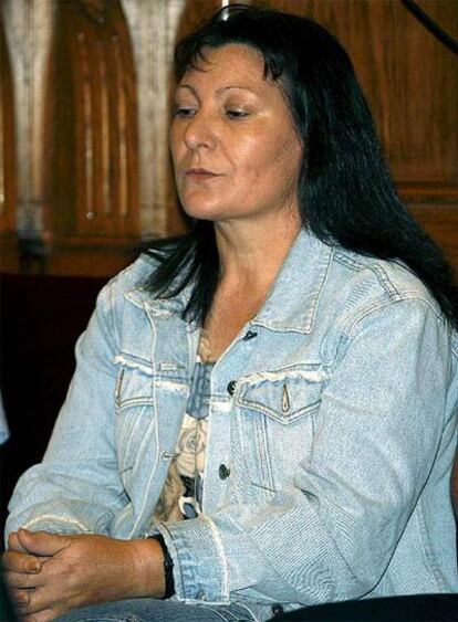 Remedios S.S., la presunta asesina de ancianas, durante la sesión del juicio.