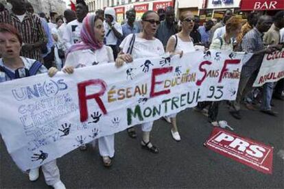 Manifestación en contra de la expulsión de extranjeros indocumentados el pasado 1 de julio, en París.