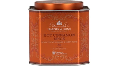 Lata de té negro con canela de la marca Harney & Sons.