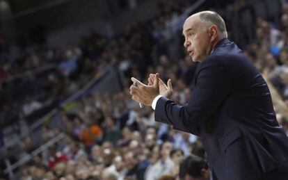 Pablo Laso durante el partido ante el Galatasaray. 