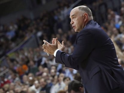 Pablo Laso durante el partido ante el Galatasaray. 