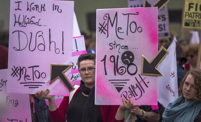 Protestas en Los Ángeles contra los abusos sexuales.