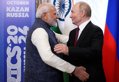 Narendra Modi y Vladímir Putin