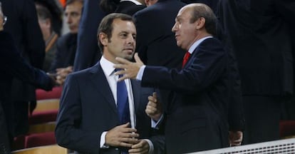 Jos&eacute; Mar&iacute;a del Nido y Sandro Rosell.