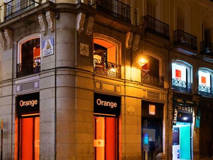 Una tienda de Orange, en Madrid.