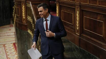 Pedro Sánchez en el Congreso, el pasado 27 de febrero. 