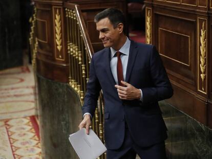 Pedro Sánchez en el Congreso, el pasado 27 de febrero. 