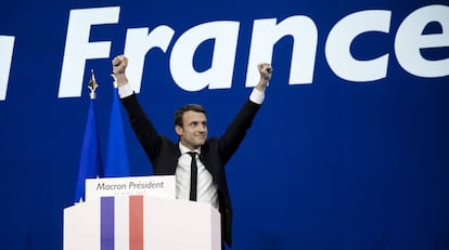 Macron, tras el inicio del recuento.