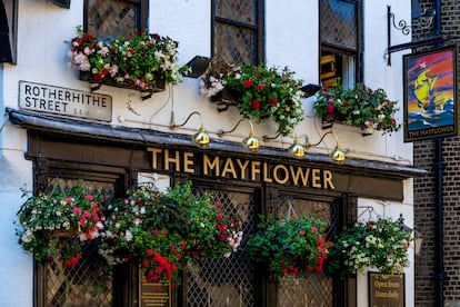 The Mayflower, en el barrio de Rotherhithe, junto al río Támesis.