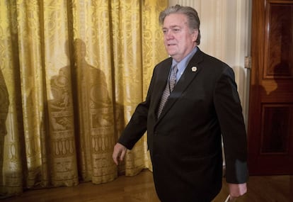 Steve Bannon en la Casa Blanca.