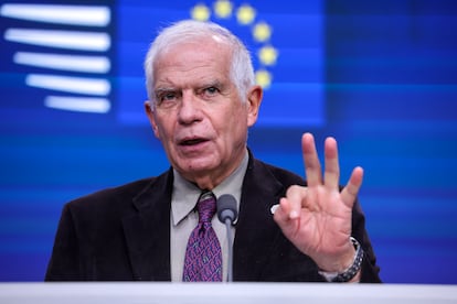 The EU High Representative for Foreign and Security Policy, Josep Borrell, at a press conference in Brussels on November 13.