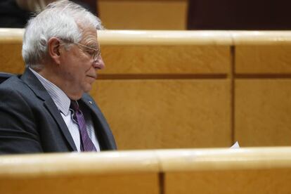 El ministro Josep Borrell, este martes en el Senado.