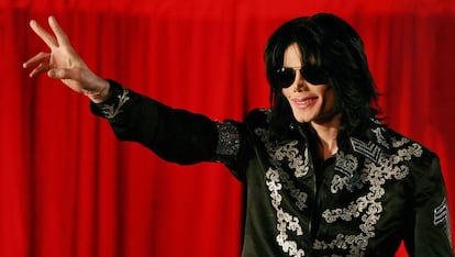 Michael Jackson, en una conferencia de prensa en Londres, en marzo de 2009.