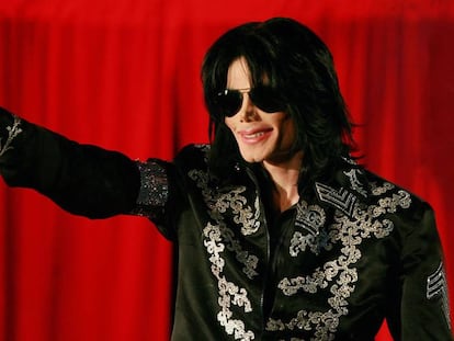 Michael Jackson, en una conferencia de prensa en Londres, en marzo de 2009.