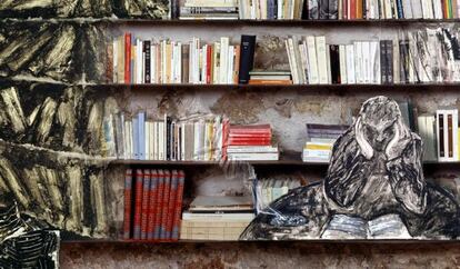 Obra del pintor mallorquín Miquel Barceló sobre sus libros y sus bibliotecas.