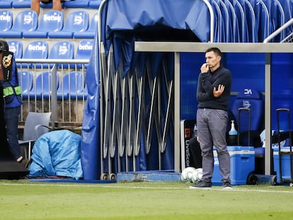 Asier Garitano, durante el partido entre el Alavés y el Granada esta semana en Mendizarroza.