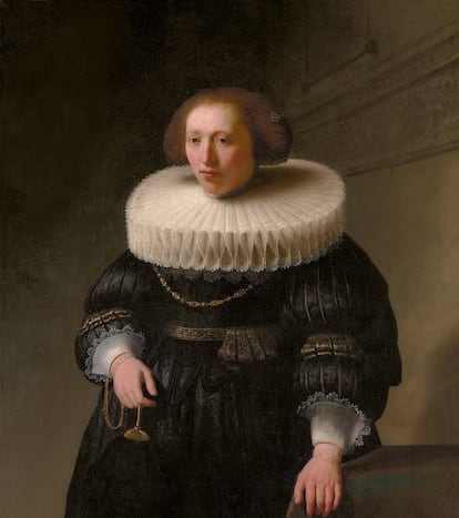 Retrato de una mujer, de Rembrandt.