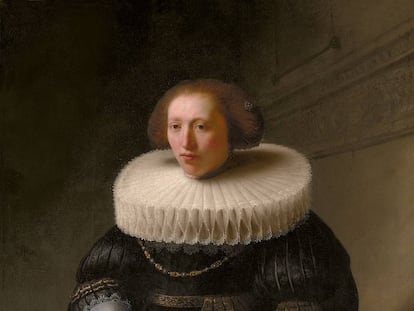 Retrato de una mujer, de Rembrandt.