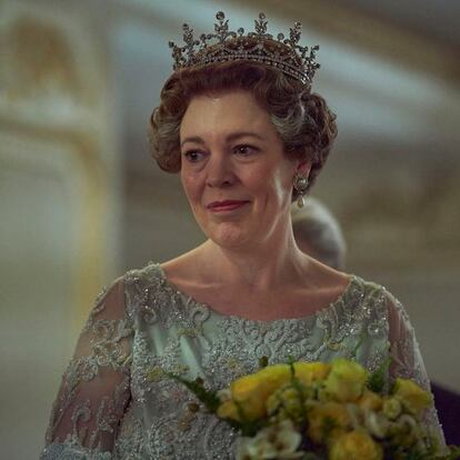 PICTURE SHOWS: Queen Elizabeth II (OLIVIA COLMAN). Filming Location: Lyceum Theatre