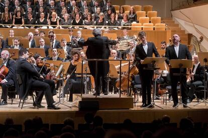 Ian Bostridge y Matthias Goerne cantan con el grupo de cámara dirigido por José Ramón Encinar.