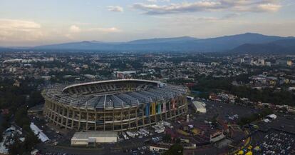 El estadio Azteca durante un partido de eliminatoria mundialista en 2017