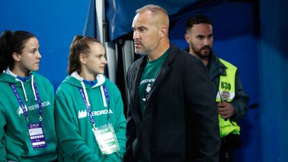 Randri Garcia, técnico del Alhama, en una imagen de mayo de este año en el estadio de Butarque.