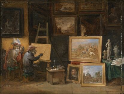 ‘El mono pintor’, de David Teniers.