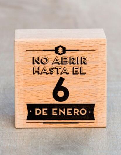 Sello 'no abrir hasta el 6 de enero' de Mr. Wonderful (6'50 euros).