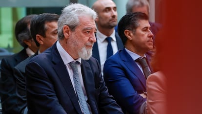 Miguel Ángel Rodríguez, el martes durante la presentación de la Semana Santa de Valladolid, en la Real Casa de Correos de Madrid.