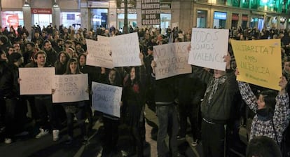 Solidaridad de los estudiantes madrile&ntilde;os con los alumnos del Llu&iacute;s Vives.