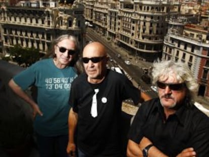 Rosendo, Tony Urbano y Ramiro Penas, ayer en Madrid.