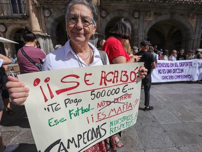 Movimiento feminista contra Luis Rubiales en Salamanca