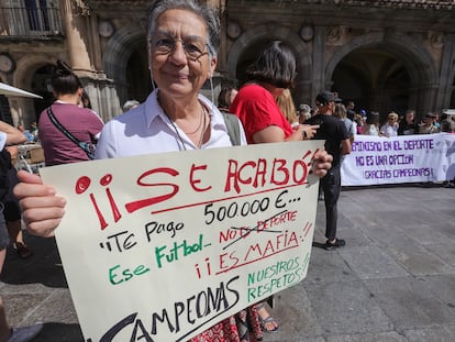 Movimiento feminista contra Luis Rubiales en Salamanca